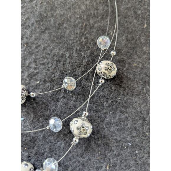 Vintage Crystal Necklace With Bracelet See Photos No Markings . - Picture 4 of 7